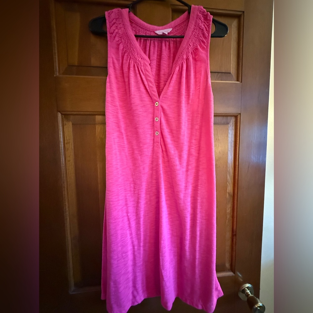 Lilly Pulitzer Bright Pink casual dress or beach cover up